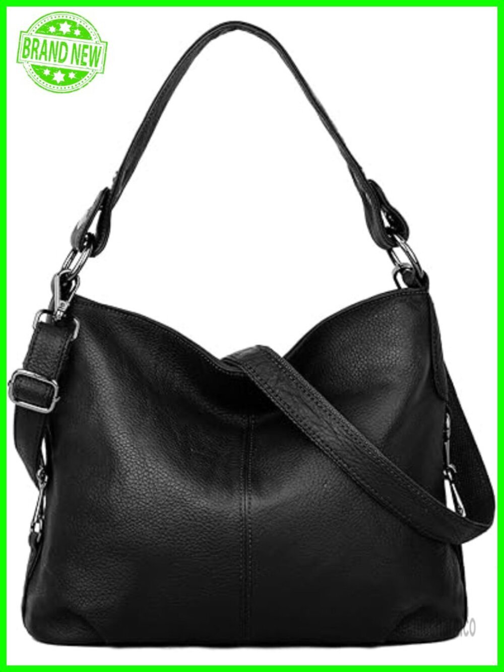 Genuine Leather Hobo Handbag Crossbody Shoulder Bag Satchel Purse